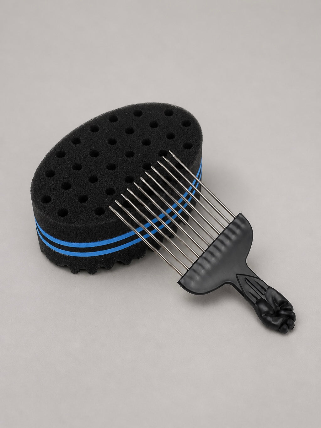 Double-side Afro twist sponge set with brush