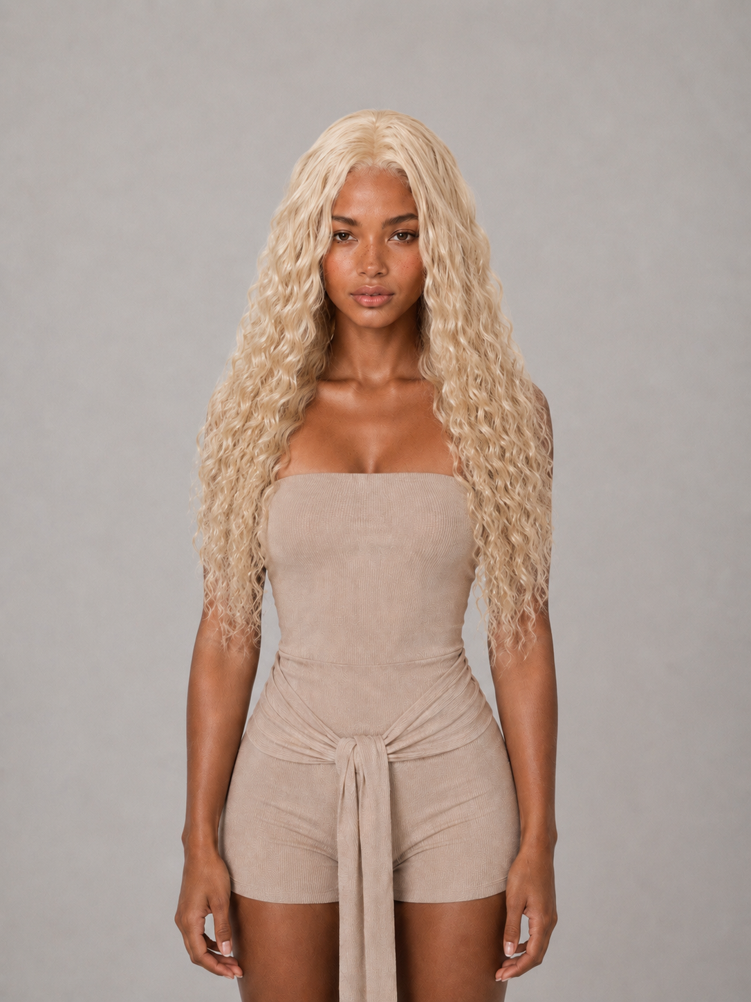 BIANCA | Blond fluffy curly wavy wig