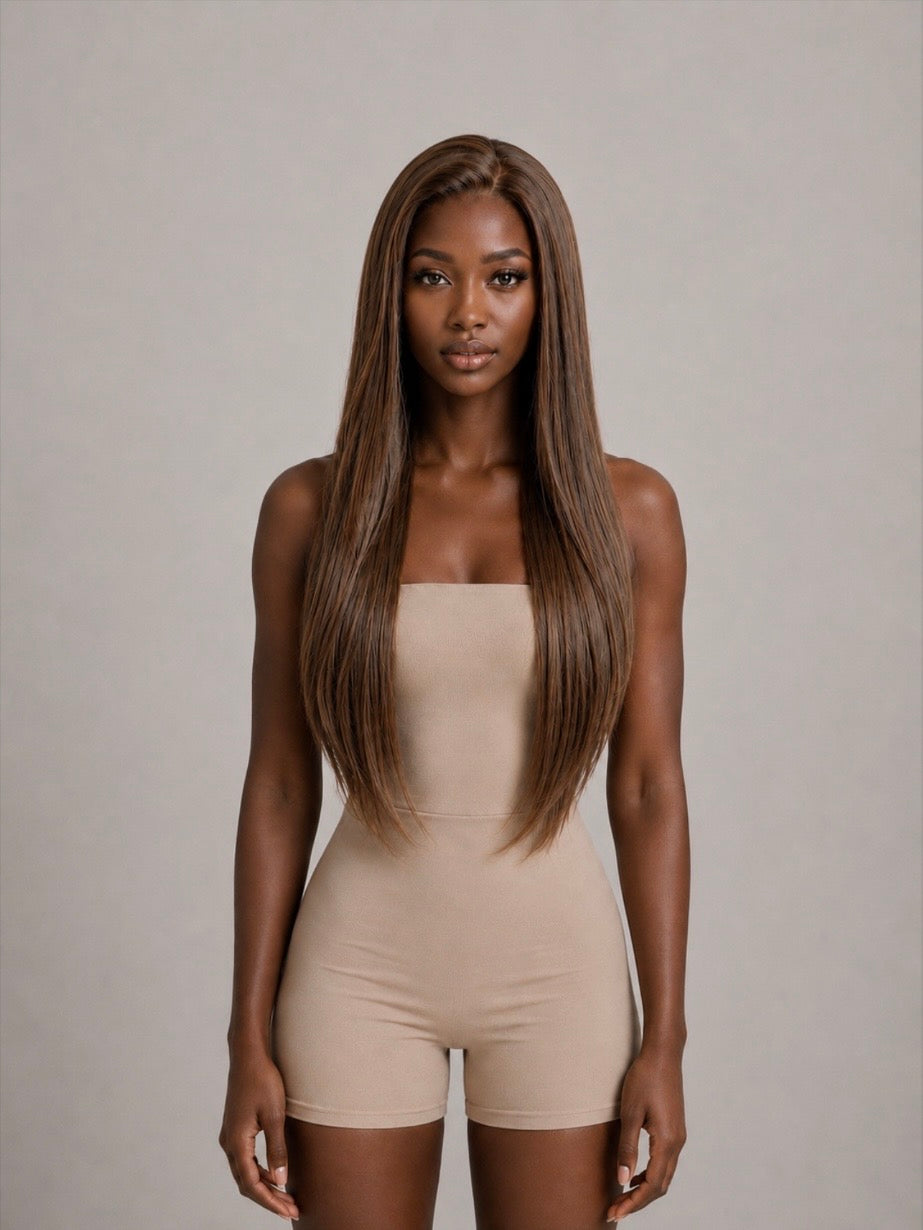 HAZEL | Brown silky straight wig